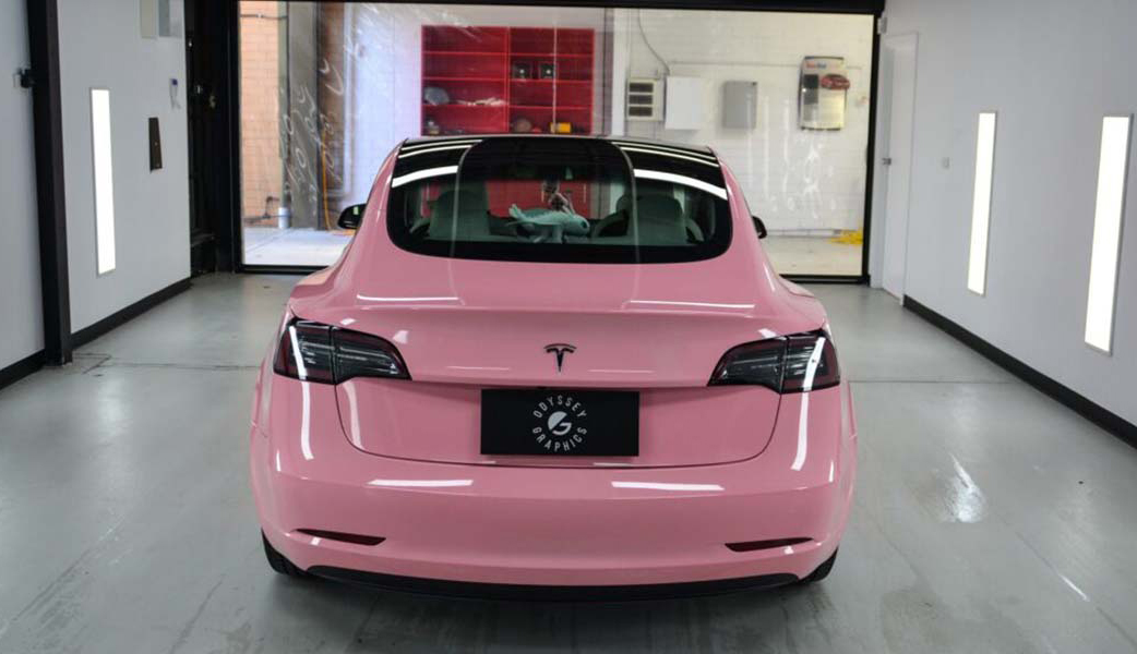 Pink tesla online suv